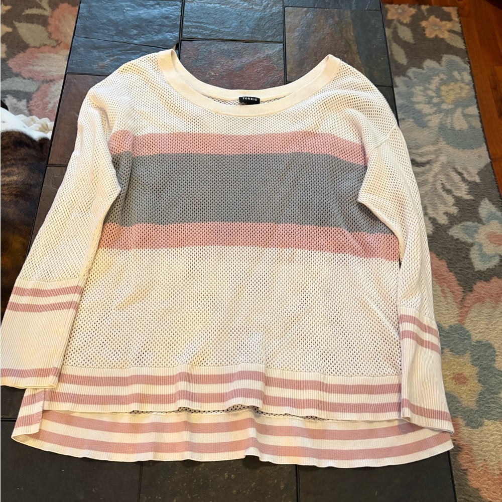 Torrid White Knit Sweater
